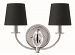 3752CM - Hinkley Lighting - Marielle - Two Light Wall Sconce Chrome Finish with Black Silk Gold Lined Shade - Marielle
