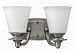 54262PL - Hinkley Lighting - Plymouth - Two Light Bath Vanity Polished Antique Nickel Finish with Etched Opal Glass - Plymouth