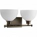 P2088-09 - Progress Lighting - Legend - Two Light Bath Vanity Brushed Nickel Finish with Etched Marble Glass - Legend