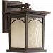 P6052-20 - Progress Lighting - Residence - One Light Small Outdoor Wall Lantern Antique Bronze Finish with Etched Umber Seeded Glass - Residence