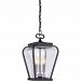 PRV1909K - Quoizel Lighting - Province - 3 Light Outdoor Hanging Lantern Mystic Black Finish with Clear Seedy Glass - Province