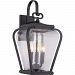 PRV8409K - Quoizel Lighting - Province - 19 Inch 3 Light Outdoor Wall Lantern Mystic Black Finish with Clear Seedy Glass - Province