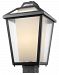 532PHBS-BK - Z-Lite - Memphis - 19 Inch One Light Outdoor Post Mount Black Finish with Clear Seedy/Matte Opal Glass - Memphis