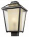 532PHBS-ORB - Z-Lite - Memphis - 19 Inch One Light Outdoor Post Mount Oil Rubbed Bronze Finish with Clear Seedy/Tinted Glass - Memphis