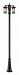 527MP3-519P-BK - Z-Lite - Woodland - Three Light Outdoor Post Lantern Black Finish with Matte Opal Glass - Woodland