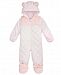 First Impressions Baby Girls Hooded Footed Quilted Snowsuit with Faux-Fur Trim, Created for Macy's