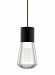 700TDALVPMCNB-LED930 - Tech Lighting - Alva - 7.1 14.5W 1 LED Line-Voltage Pendant with Brown Cord Black Finish with Clear Crystal Glass - Alva