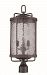 Z2225-MBKG - Craftmade Lighting - Blacksmith - Three Light Outdoor Post Lantern Matte Black Gilded Finish with Water Glass with Crystal - Blacksmith