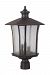 Z7725-OBG - Craftmade Lighting - Chateau - Three Light Outdoor Post Lantern Oiled Bronze Gilded Finish with Clear Seeded Glass with Crystal - Chateau