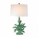 D2789G - Dimond Lighting - One Light Coral Table Lamp Spearmint Finish with White Linen Shade -