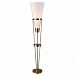 28892-1 - Uttermost - Bergolo - One Light Floor Lamp Brushed Brass Finish with Ivory Linen Fabric Shade - Bergolo
