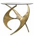 24516 - Uttermost - Graciano - 28 inch Accent Table Antique Gold Finish with Tempered Glass - Graciano