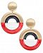 I. n. c. Large Gold-Tone Colorblock Gypsy Hoop Earrings, Created for Macy's