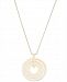 I. n. c. Gold-Tone Triple-Row Circle Pendant Necklace, 34" + 3" extender, Created for Macy's
