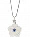 Mother-of-Pearl & Tanzanite (1/4 ct. t. w. ) Flower 18" Pendant Necklace in Sterling Silver