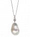 Cultured Baroque Pearl (16mm) & Diamond Accent 18" Pendant Necklace in 14k White Gold