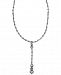 King Baby Women's Crown Heart 24" Lariat Necklace in Sterling Silver