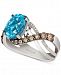 Le Vian Sky Blue Topaz (2-9/10 ct. t. w. ) & Diamond (2/3 ct. t. w. ) Swirl Ring in 14k White Gold