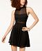 Material Girl Juniors' Mesh Fit & Flare Dress, Created for Macy's