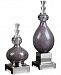 Uttermost Charoite Purple Glass Bottles, Set of 2