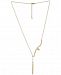 Rachel Rachel Roy Gold-Tone Swirl & Polished Bar Lariat Necklace, 19" + 2" extender