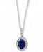 Effy Sapphire (1-3/8 ct. t. w. ) & Diamond Accent 18" Pendant Necklace in 14k White Gold