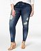 I. n. c. Plus Size Cotton Ripped Skinny Jeans, Created for Macy's
