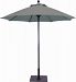 725w66 - Galtech International - Manual Lift - 7.5' Round Umbrella 66: Coal W: WhiteSunbrella Solid Colors - Quick Ship -