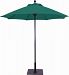 725BK52 - Galtech International - Manual Lift - 7.5' Round Umbrella 52: Forest Green BK: BlackSunbrella Solid Colors - Quick Ship -