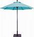 725AB75 - Galtech International - Manual Lift - 7.5' Round Umbrella 75: Aruba AB: Antique BronzeSunbrella Solid Colors - Quick Ship -