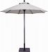 725w44 - Galtech International - Manual Lift - 7.5' Round Umbrella 44: Granite W: WhiteSunbrella Solid Colors - Quick Ship -