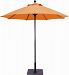 725W47 - Galtech International - Manual Lift - 7.5' Round Umbrella 47: Tangerine W: WhiteSunbrella Solid Colors - Quick Ship -