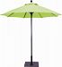 725bk36 - Galtech International - Manual Lift - 7.5' Round Umbrella 36: Kiwi Green BK: BlackSuncrylic - Quick Ship -