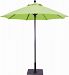 725W46 - Galtech International - Manual Lift - 7.5' Round Umbrella 46: Parrot W: WhiteSunbrella Solid Colors - Quick Ship -