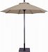 725W72 - Galtech International - Manual Lift - 7.5' Round Umbrella 72: Camel W: WhiteSunbrella Solid Colors - Quick Ship -