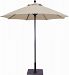 725W59 - Galtech International - Manual Lift - 7.5' Round Umbrella 59: Antique Beige W: WhiteSunbrella Solid Colors - Quick Ship -