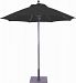 725W20 - Galtech International - Manual Lift - 7.5' Round Umbrella 20: Black W: WhiteSuncrylic - Quick Ship -