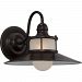 NA8414PN - Quoizel Lighting - New England - 11.25 One Light Outdoor Wall Lantern Palladian Bronze Finish with Opal White Glass - New England