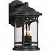 MBH8409K - Quoizel Lighting - Marblehead - 14.5 Inch 3 Light Outdoor Wall Lantern Mystic Black Finish with Clear Seedy Glass - Marblehead