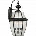 NY8412K - Quoizel Lighting - Newbury - Three Light Outdoor Wall Lantern Mystic Black Finish with Clear Seedy Glass - Newbury