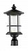 552PHMR-BK-LED - Z-Lite - Genesis - 18.75 Inch 9W 18 LED Outdoor Post Lantern Black Finish with Clear Seedy Glass - Genesis