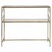 24539 - Uttermost - Genell - 42 inch Console Table Antique Gold Leaf Finish with Clear Tempered Glass - Genell