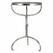 24551 - Uttermost - Halcion - 27.375 Accent Table Bright Silver Leaf Finish with Clear Tempered Glass - Halcion