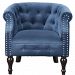 23257 - Uttermost - Aviana - 31 Arm Chair Lush Royal Blue/Polished Nickel/Birch Finish - Aviana