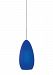 HS242BUSCLEDS830MR2 - LBL Lighting - Tear-SII Coax - 7.4 6W 1 LED 2-Circuit Monorail Low-Voltage Pendant Blue Glass Satin Nickel Finish - Tear-sii Coax