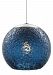 HS546BUSCLEDS830MPT - LBL Lighting - Mini-Rock Candy Round - 7.4 6W 1 LED Monopoint Jack Low-Voltage Pendant Steel Blue Glass Satin Nickel Finish - Mini-Rock Candy Round