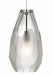 HS549SMSCLEDS830MRL - LBL Lighting - Briolette - 7.5 6W 1 LED Monorail Low-Voltage Pendant Smoke Glass Satin Nickel Finish - Briolette