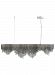 SU697JTSCLED - LBL Lighting - Mademoiselle - 50 21W 1 LED Linear Chandelier Satin Nickel Finish with Jet Crystal - Mademoiselle