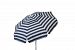 1402 - Parasol Enterprises - Euro - 6' Umbrella with Patio Pole Stripe Navy/Vanilla Finish -