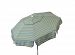 1428 - Parasol Enterprises - Euro - 6' Umbrella with Patio Pole Tri-Color Stripe Sea Blue/Taupe/Olive Finish -